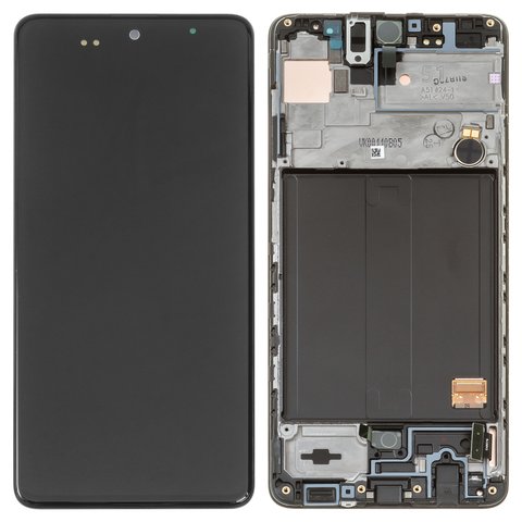 Pantalla LCD puede usarse con Samsung A515F DS Galaxy A51, negro, con marco, Original, empaque industrial, #GH82 21669A GH82 21680A GH82 22084A GH82 22083A