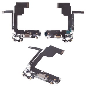 Cable flex puede usarse con iPhone 15 Pro, del conector de carga, blanco, con micrófono, HC