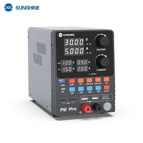 Fuente de alimentación potencia  Sunshine P2 Pro, de cuatro canales, transformador, hasta 30 V, hasta 5 A, indicadores de diodos de luz, 330W