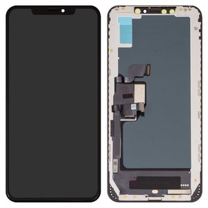 Pantalla LCD puede usarse con iPhone XS Max, negro, con marco, AAA, TFT , ZY, LTPS FHD