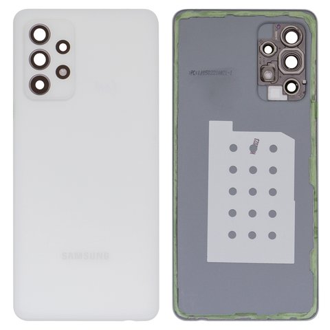 Задня панель корпуса для Samsung A526 Galaxy A52 5G, біла, із склом камери