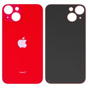 Задня панель корпуса для iPhone 14, червона, не потрібно знімати скло камери, big hole
