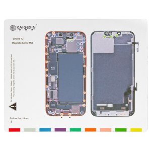 Килимок монтажний для Apple iPhone 13, магнітний, для розкладання шурупів