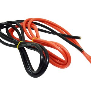 Провід в силіконовій ізоляції 7AWG, 12 мм², 1 м, чорний, UL3135