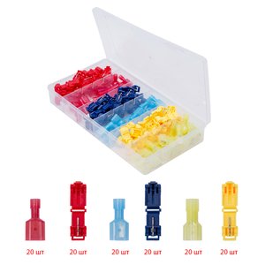 Клема швидкого монтажу, Т подібна, 120 шт, в боксі