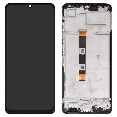 Дисплей для Realme C51, черный, с рамкой, High Copy