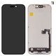 Дисплей для iPhone 16 Pro, чорний, з рамкою, High Copy, без мікросхеми, (OLED), DD-OLED soft, 120Hz